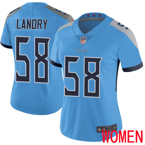 Tennessee Titans Limited Light Blue Women Harold Landry Alternate Jersey NFL Football #58 Vapor Untouchable->women nfl jersey->Women Jersey